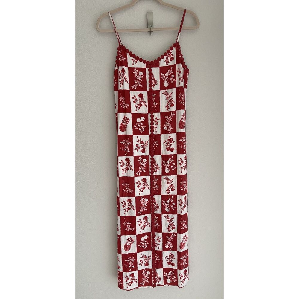 The Workshop women's Red and White Maxi Dress